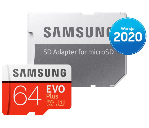 Samsung 64GB microSDXC Evo Plus zapis20MB/s odczyt100MB/s - 577324 - zdjęcie 4