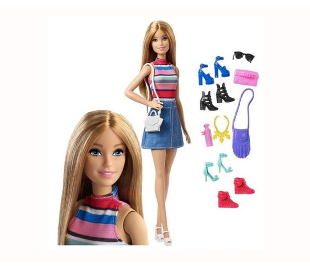 Barbie Lalka + zestaw butów i torebek - 1009147 - zdjęcie 2