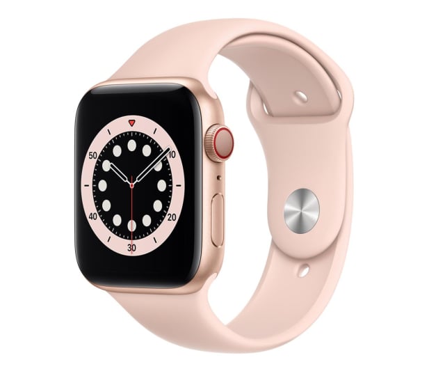 Apple Watch 6 44/Gold Aluminium/Pink Sport LTE - 592200 - zdjęcie