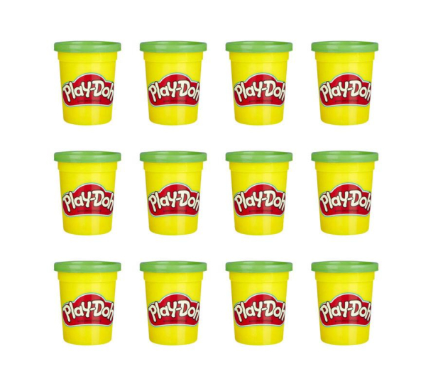 Play-Doh Ciastolina Tuby uzupełniające 12-pak zielony - 1009243 - zdjęcie