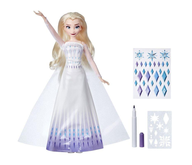 Hasbro Frozen 2 Lalka Elsa z suknią do malowania - 1009297 - zdjęcie 3