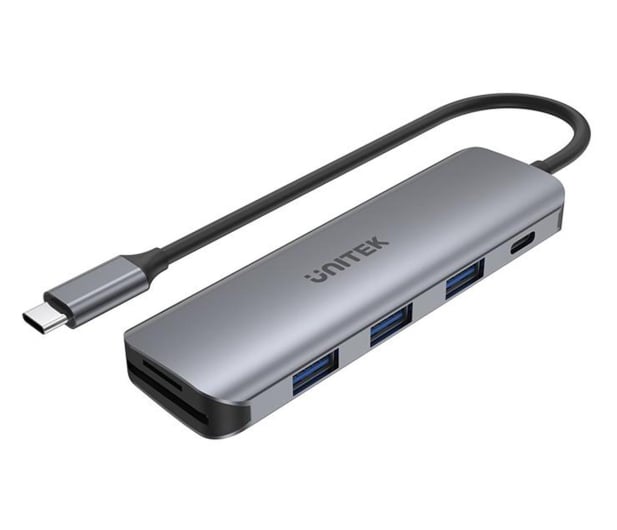 Unitek HUB USB-C - 3x USB 3.1, SD, PD 100W - 587875 - zdjęcie