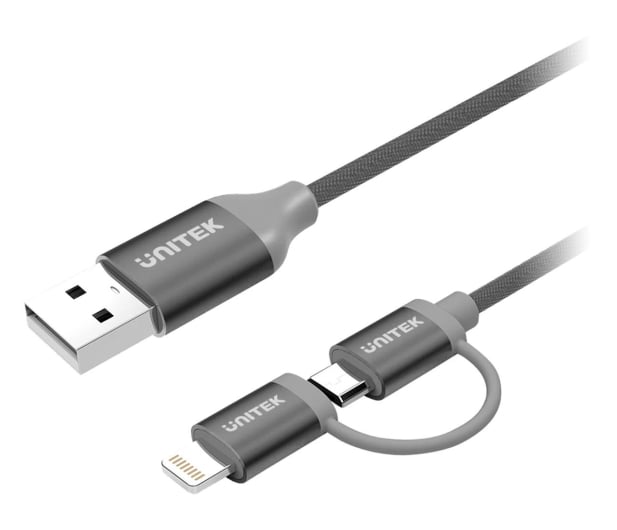 Unitek Kabel Lightning - USB/microUSB (MFI) 1m - 590769 - zdjęcie