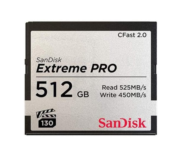 SanDisk 512GB Extreme PRO CFAST 2.0 525MB/s VPG130 - 592972 - zdjęcie
