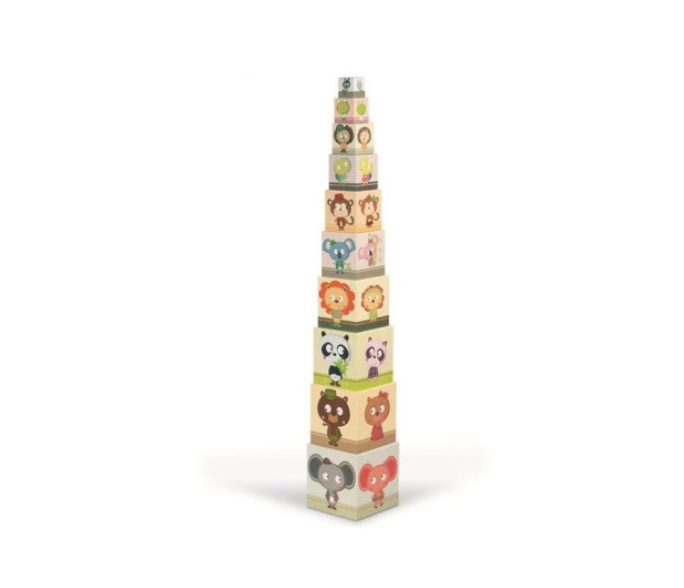 Janod Piramida wieża 10 kostek Zwierzęta - 1008599 - zdjęcie