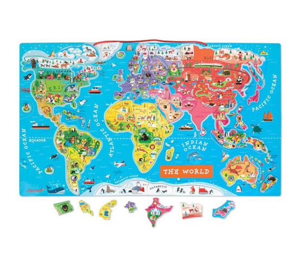 Janod Puzzle magnetyczne Mapa świata - 1008597 - zdjęcie 3