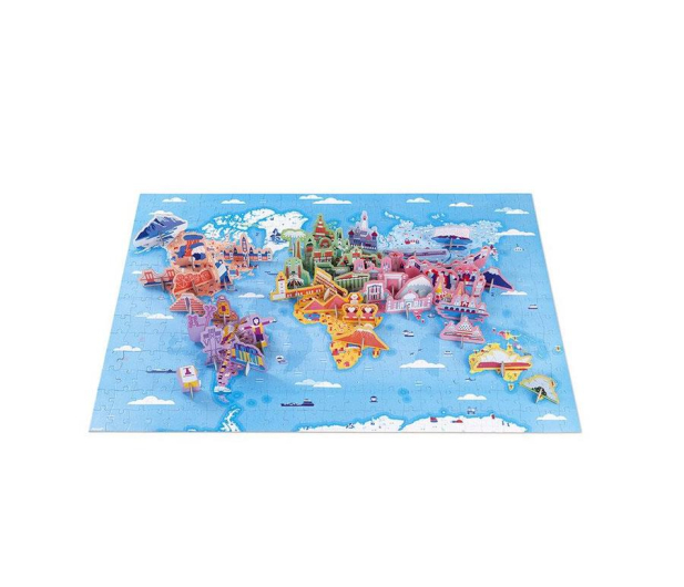 Janod Puzzle edukacyjne z figurkami 3D Cuda świata 350 elementów 7 - 1008738 - zdjęcie 2