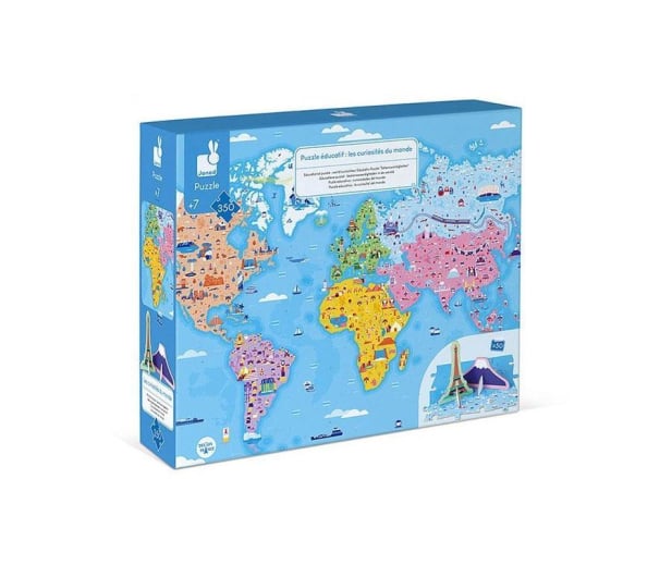 Janod Puzzle edukacyjne z figurkami 3D Cuda świata 350 elementów 7 - 1008738 - zdjęcie