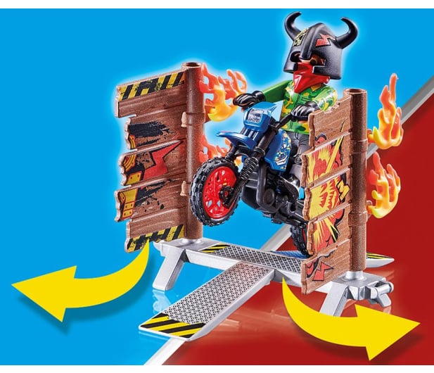 PLAYMOBIL Pokaz kaskaderski: Motor z płonącą przeszkodą - 1014271 - zdjęcie 5