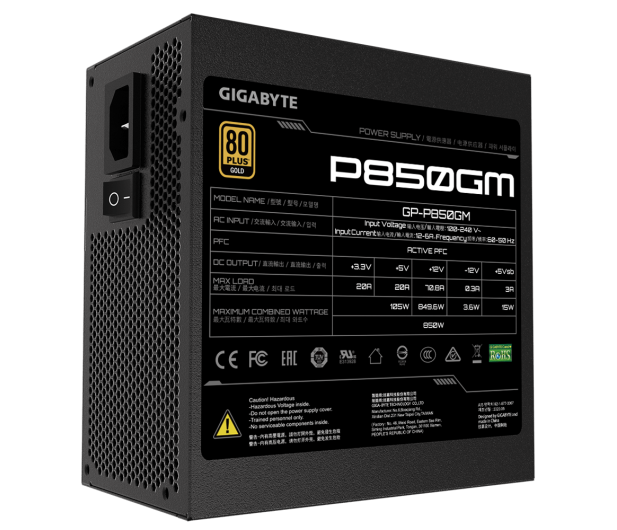 Gigabyte P850GM 850W 80 Plus Gold - 601551 - zdjęcie 5