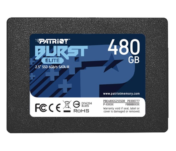 Patriot 480GB 2,5" SATA SSD BURST ELITE - 622637 - zdjęcie