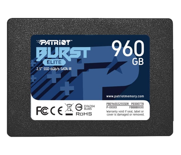 Patriot 960GB 2,5" SATA SSD BURST ELITE - 622639 - zdjęcie