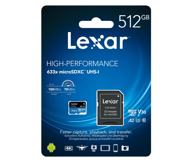 Lexar 512GB microSDXC High-Performance 633x UHS-I A2 V30 - 603807 - zdjęcie 3