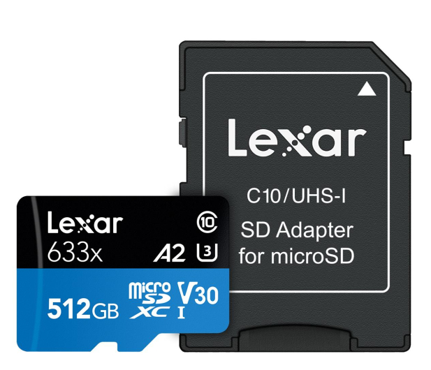 Lexar 512GB microSDXC High-Performance 633x UHS-I A2 V30 - 603807 - zdjęcie