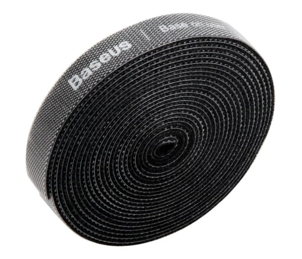 Baseus Colourful Circle Velcro Straps 3m (czarny) - 687756 - zdjęcie 1