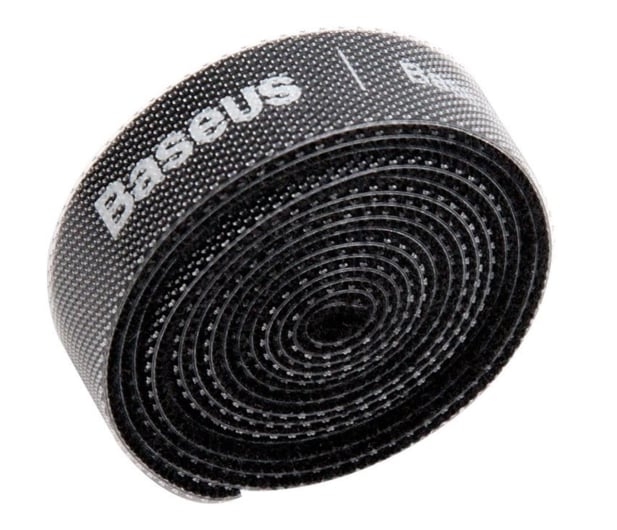 Baseus Colourful Circle Velcro Straps 1m (czarny) - 687755 - zdjęcie