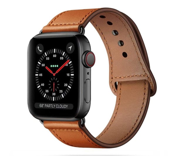 Tech-Protect Pasek Leatherfit do Apple Watch brown - 687684 - zdjęcie