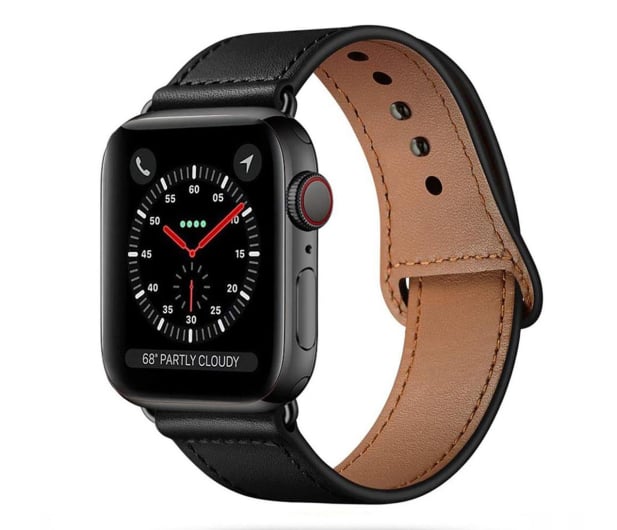 Tech-Protect Pasek Leatherfit do Apple Watch black - 687678 - zdjęcie