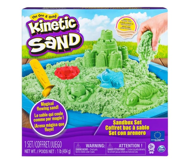Spin Master Kinetic Sand Zamek z piaskownicą Zielony - 1027512 - zdjęcie