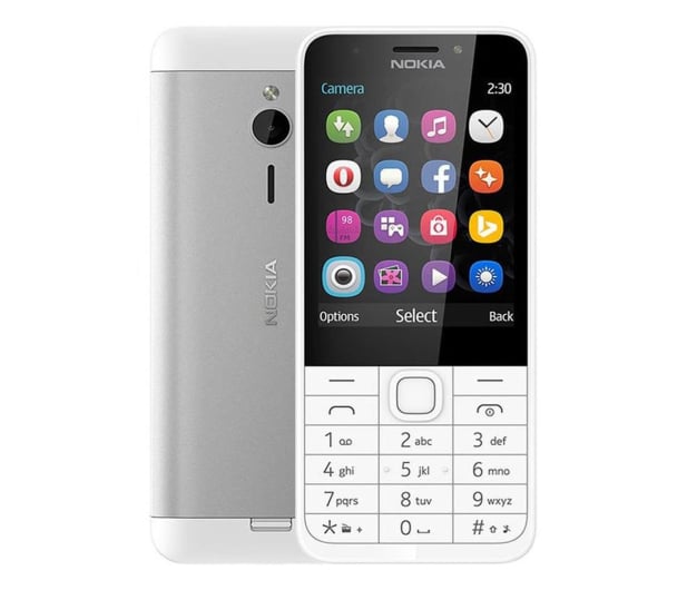 Nokia 230 Dual SIM biały-srebrny - 277450 - zdjęcie 1