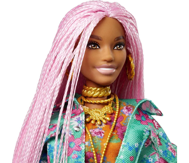 Barbie Fashionistas Extra Moda Lalka Kwiatowy strój - 1023523 - zdjęcie 4