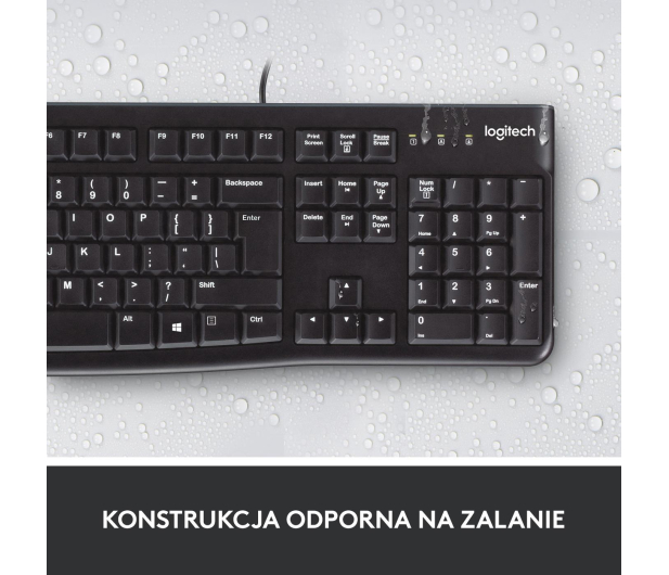 Logitech K120 Keyboard czarna USB - 57307 - zdjęcie 9