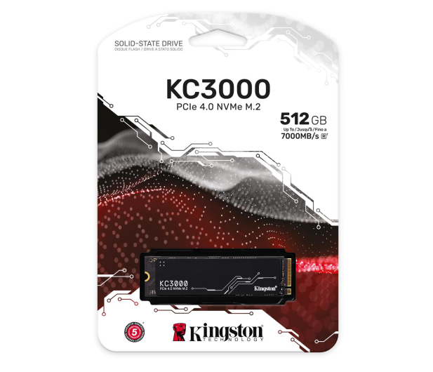 Kingston 512GB M.2 PCIe Gen4 NVMe KC3000 - 691106 - zdjęcie 2