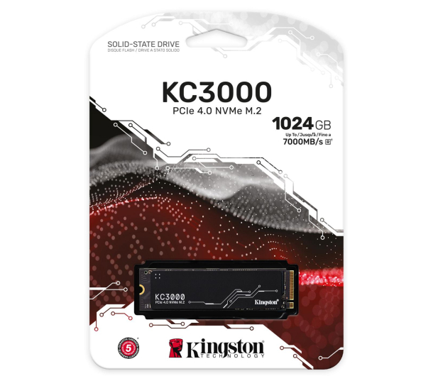 Kingston 1TB M.2 PCIe Gen4 NVMe KC3000 - 691100 - zdjęcie 2