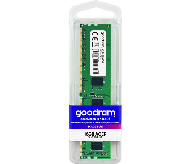 GOODRAM 16GB (1x16GB) 2666MHz CL19 dedykowana Acer - 695263 - zdjęcie 2