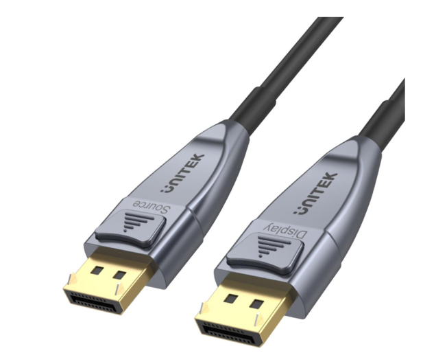 Unitek Kabel optyczny DisplayPort 1.4 AOC 8K 10m - 690503 - zdjęcie