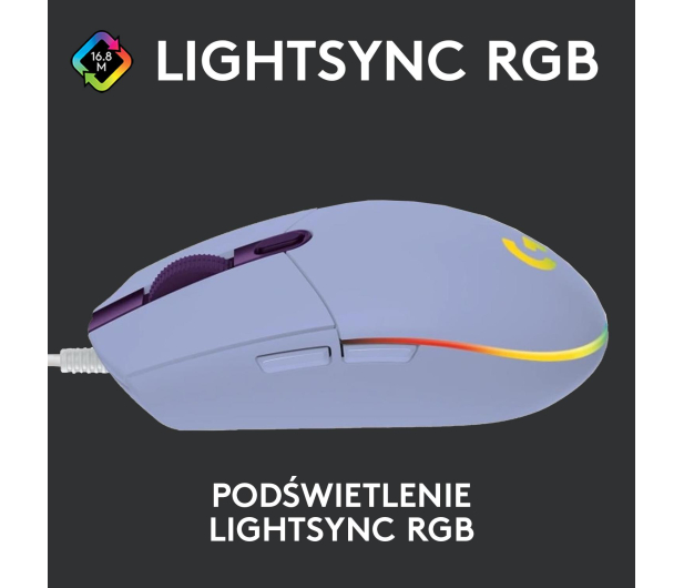 Logitech G102 LIGHTSYNC lilac - 592501 - zdjęcie 4