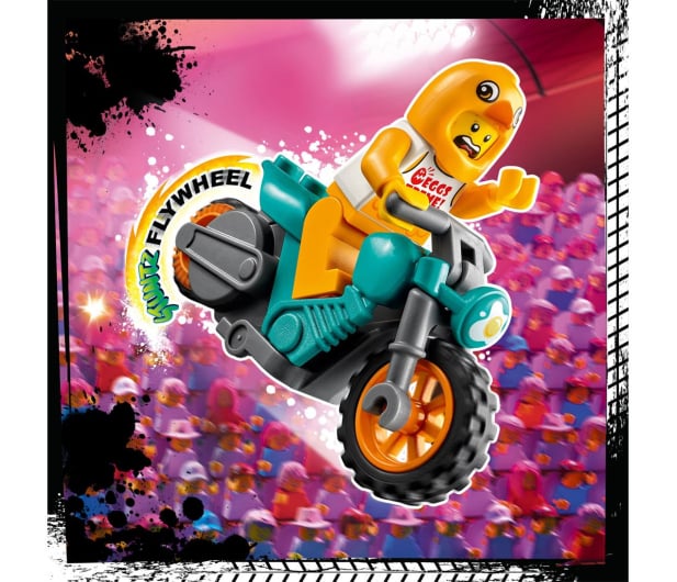LEGO City 60310 Motocykl kaskaderski z kurczakiem - 1026662 - zdjęcie 3