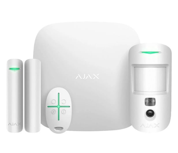 Ajax Systems Zestaw alarmowy StarterKit Hub Cam (biały) - 708506 - zdjęcie