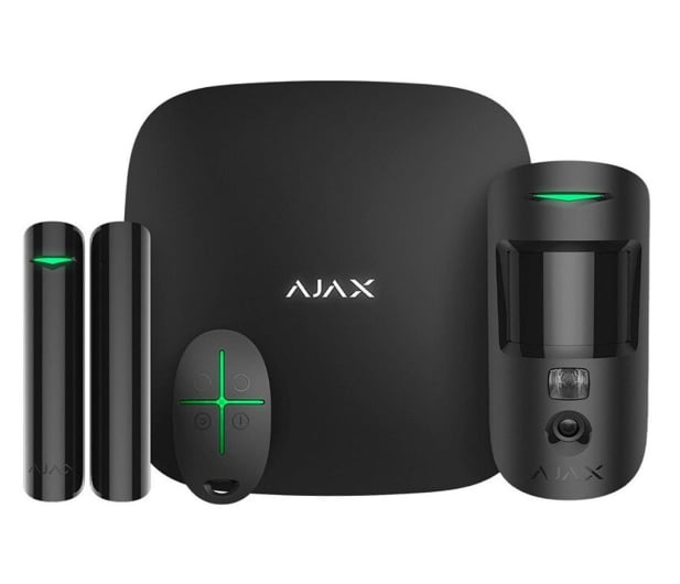 Ajax Systems Zestaw alarmowy StarterKit Hub Cam (czarny) - 708505 - zdjęcie