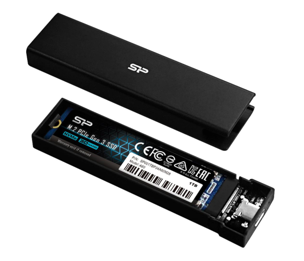 Silicon Power PD60 USB-C 3.2 - M.2 NVMe/SATA SSD - 709979 - zdjęcie