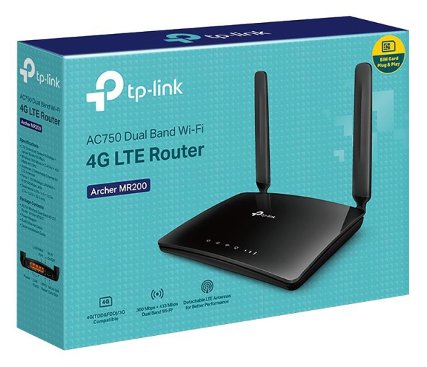 TP-Link MR200 750Mbps a/b/g/n/ac 3G/4G (LTE) 150Mbps 4xLAN - 271837 - zdjęcie 4
