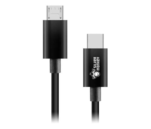 Silver Monkey Kabel USB-C - micro USB 2.0 1m. - 628879 - zdjęcie