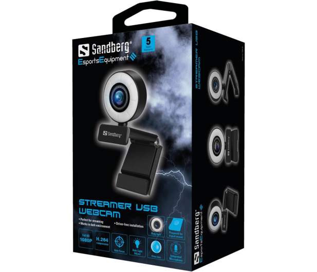 Sandberg Streamer USB Webcam - 629832 - zdjęcie 4