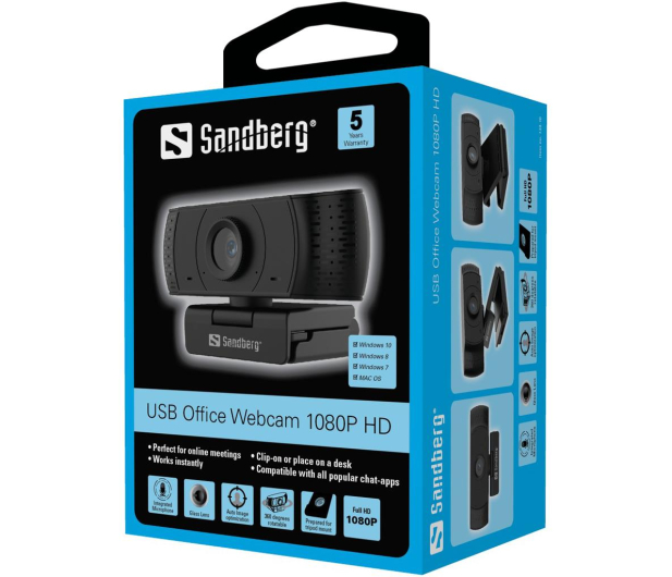 Sandberg USB Office Webcam 1080P HD - 629834 - zdjęcie 5