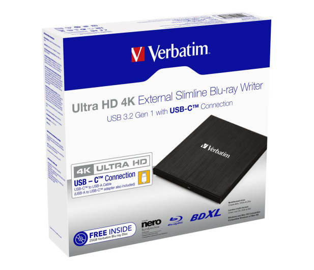 Verbatim Slimline  X6 ULTRA HD 4K USB-C 3.1 - 631472 - zdjęcie 3
