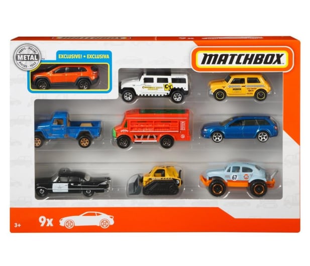 Mattel Matchbox Samochodzik 9-pak - 1016368 - zdjęcie