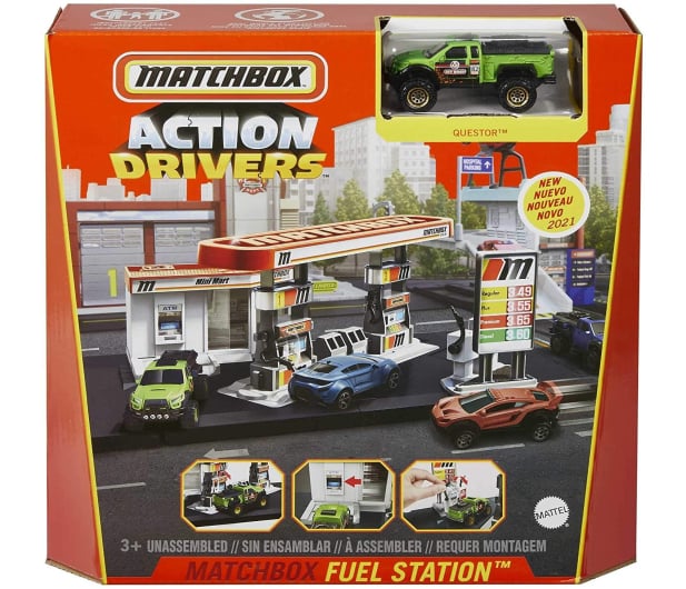Mattel Matchbox Prawdziwe Przygody Stacja benzynowa - 1016365 - zdjęcie 5