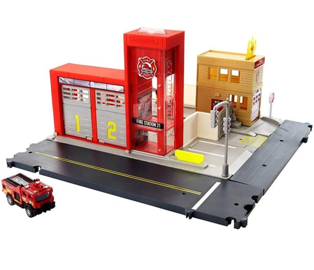 Mattel Matchbox Prawdziwe Przygody Remiza strażacka - 1016534 - zdjęcie
