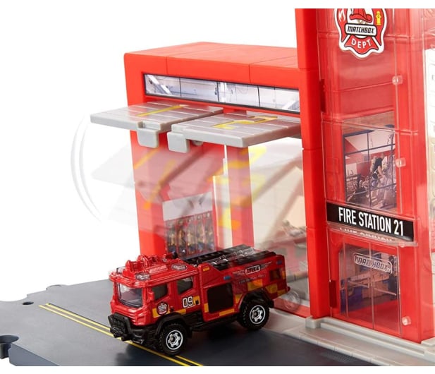 Mattel Matchbox Prawdziwe Przygody Remiza strażacka - 1016534 - zdjęcie 3