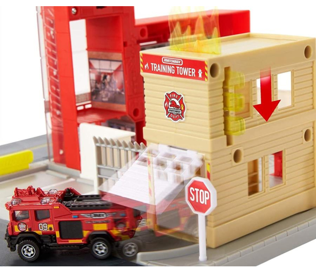 Mattel Matchbox Prawdziwe Przygody Remiza strażacka - 1016534 - zdjęcie 5