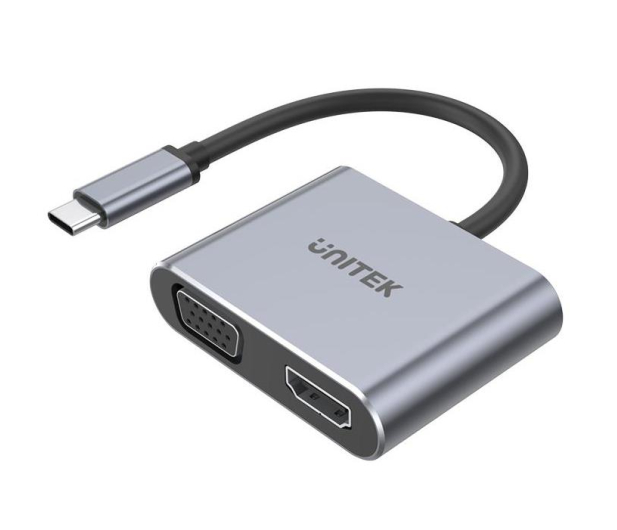 Unitek Adapter USB-C/TB3 - HDMI 2.0/VGA z MST - 645116 - zdjęcie 2