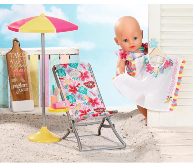 Zapf Creation Baby Born Leżak i Parasol Plażowy - 1018475 - zdjęcie 4