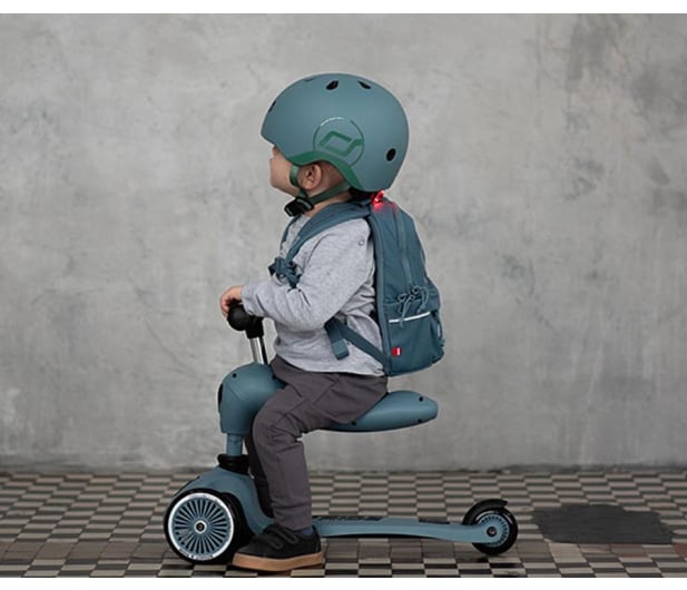 Scoot & Ride Kask Ochronny XXS-S dla dzieci 1-5 lat Steel - 580280 - zdjęcie 5