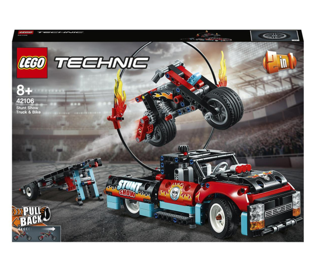 LEGO Technic 42106 Furgonetka i motocykl kaskaderski - 532332 - zdjęcie