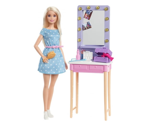 Barbie Big City Big Dreams Lalka Malibu + toaletka - 1023231 - zdjęcie